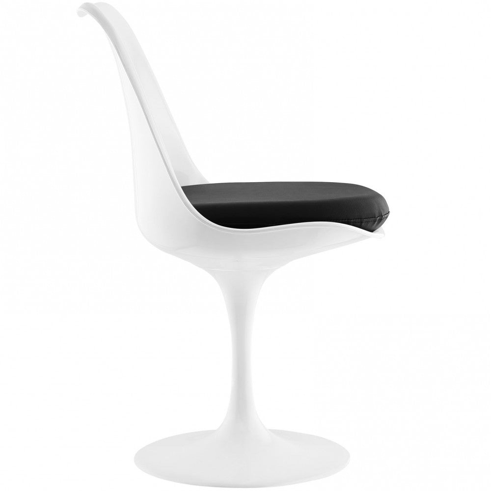 Lippa Dining Vinyl Side Chair, Black