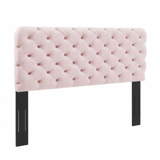 Lizzy Tufted Twin Performance Velvet Headboard, Pink