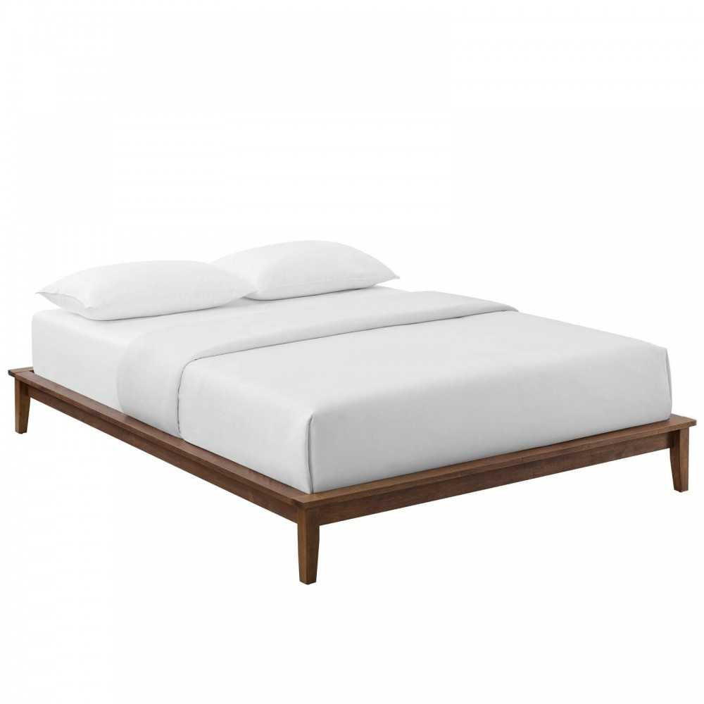 Lodge Full Wood Platform Bed Frame, Walnut