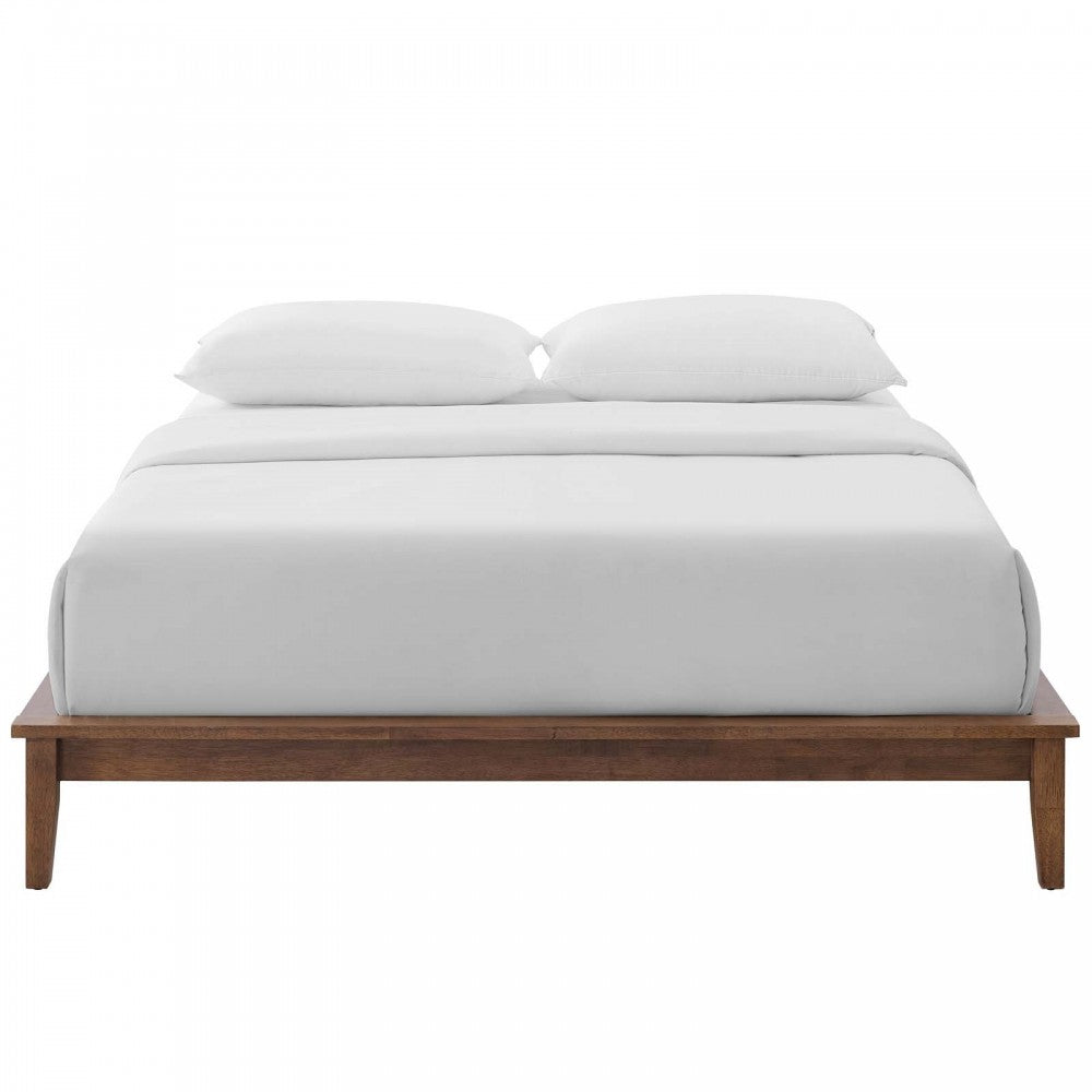 Lodge Full Wood Platform Bed Frame, Walnut