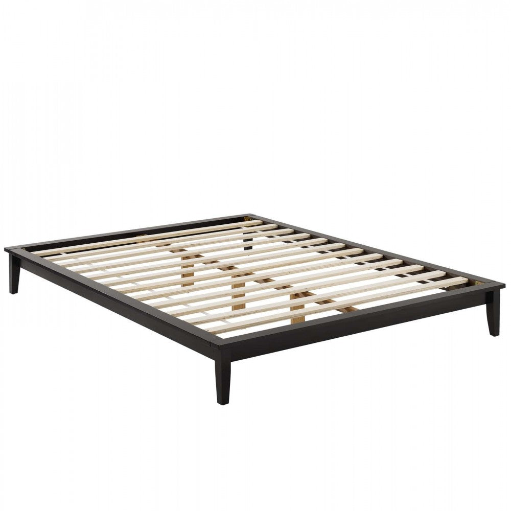 Lodge Full Wood Platform Bed Frame, Cappuccino