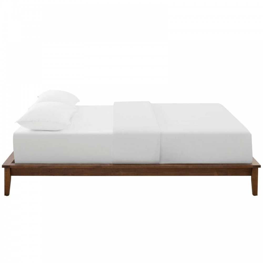 Lodge Queen Wood Platform Bed Frame, Walnut