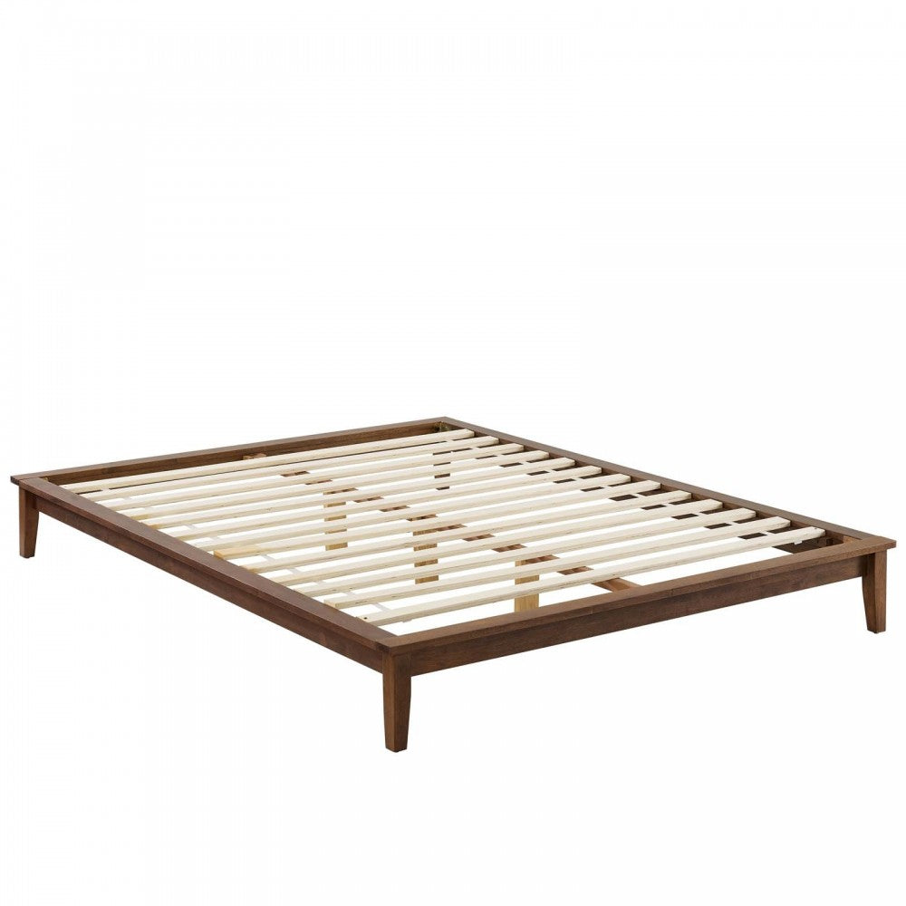 Lodge Queen Wood Platform Bed Frame, Walnut