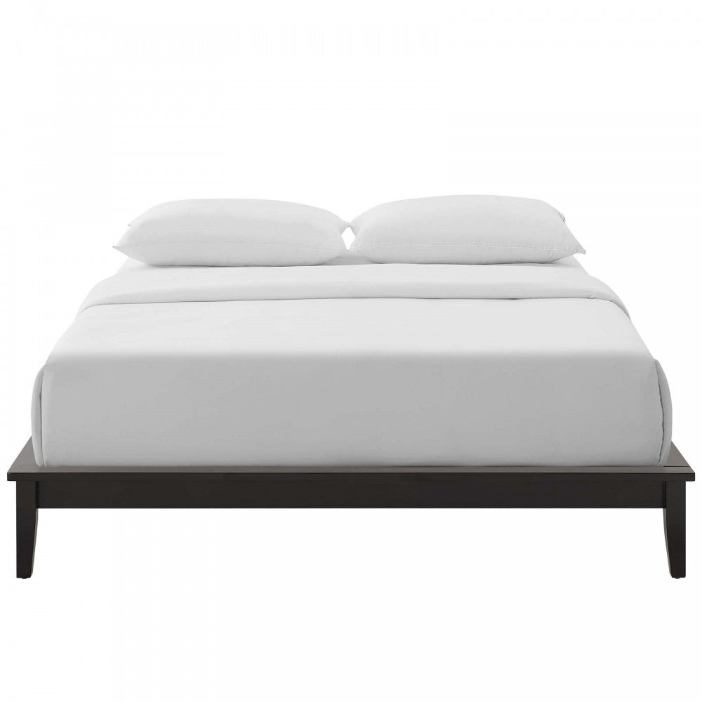 Lodge Queen Wood Platform Bed Frame, Cappuccino