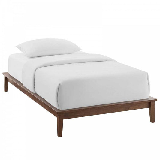 Lodge Twin Wood Platform Bed Frame, Walnut