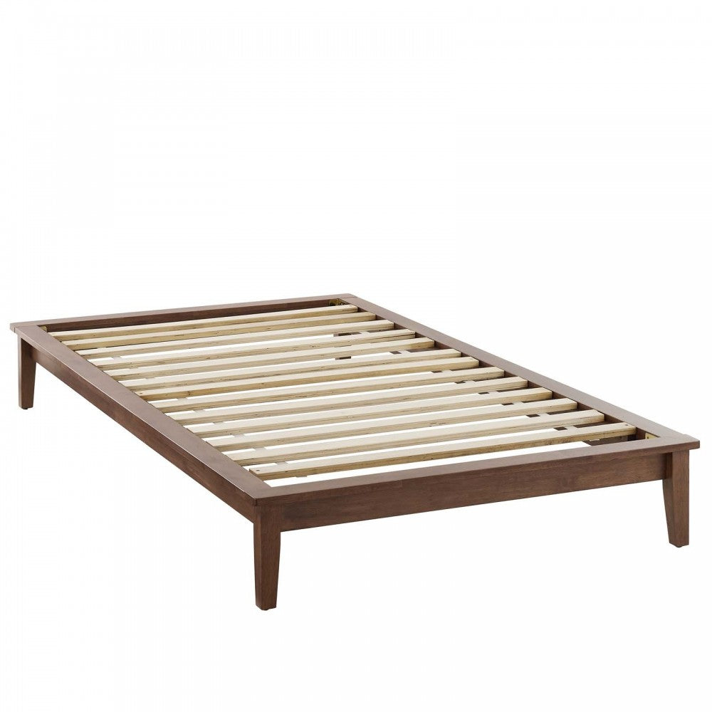 Lodge Twin Wood Platform Bed Frame, Walnut