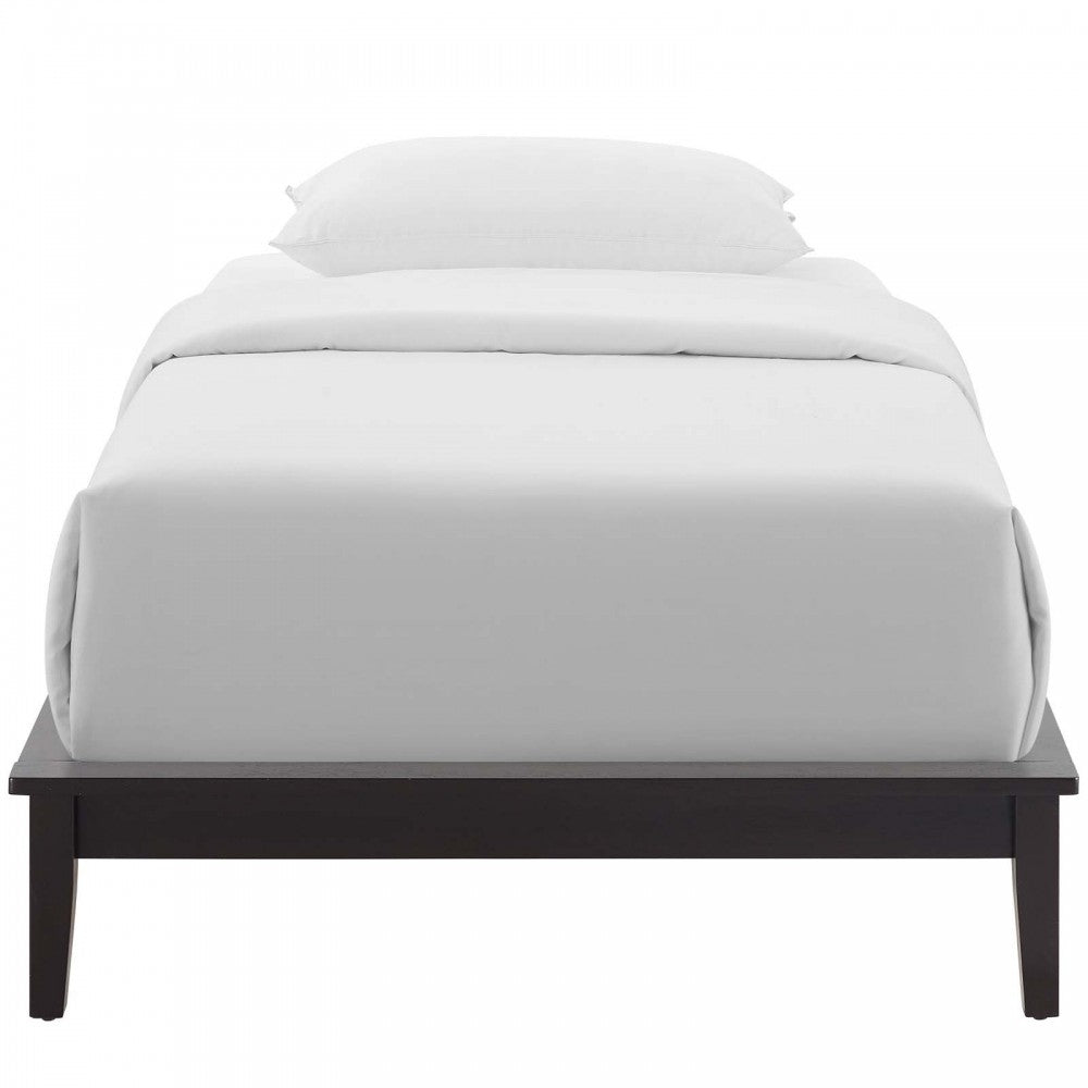 Lodge Twin Wood Platform Bed Frame, Cappuccino