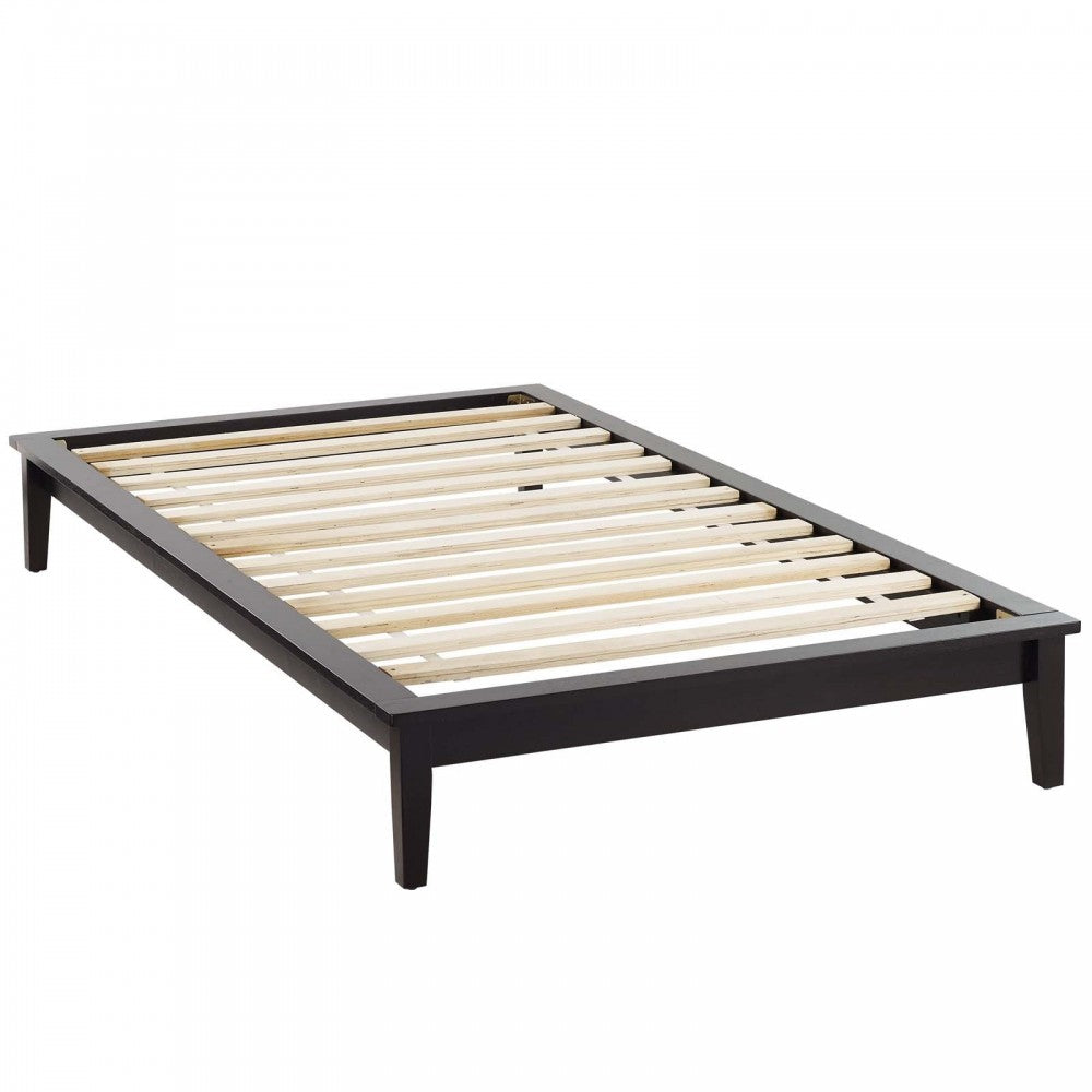 Lodge Twin Wood Platform Bed Frame, Cappuccino