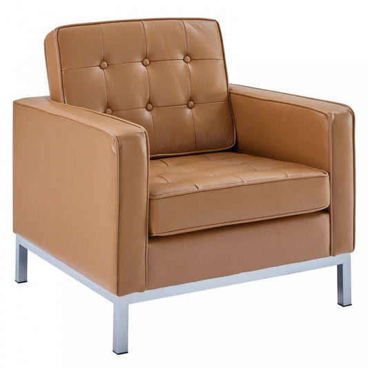 Loft Leather Armchair, Tan