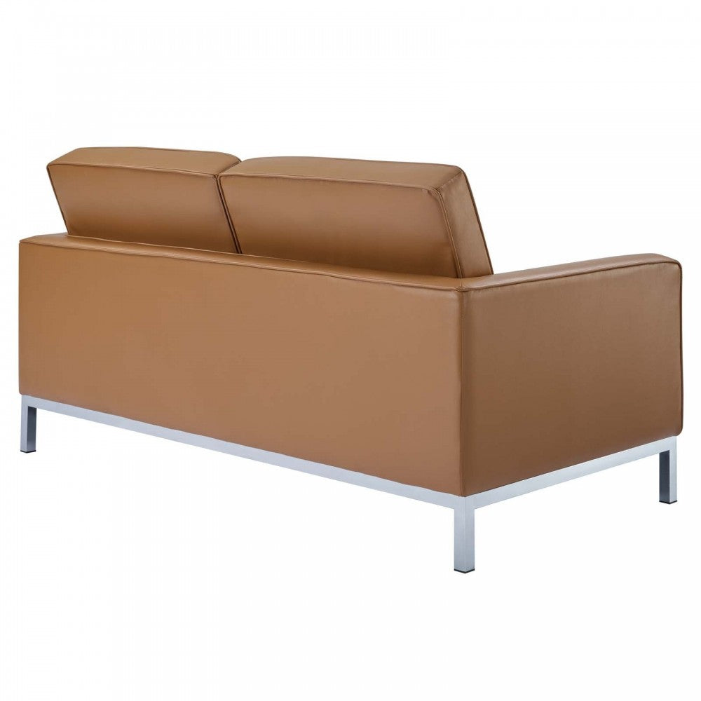 Loft Leather Loveseat, Tan