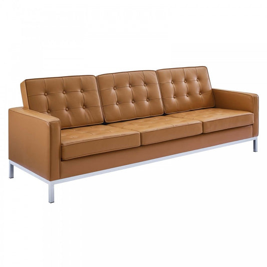 Loft Leather Sofa, Tan