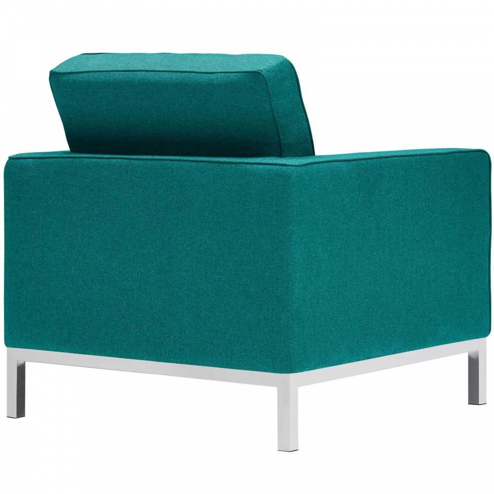 Loft Upholstered Fabric Armchair, Teal