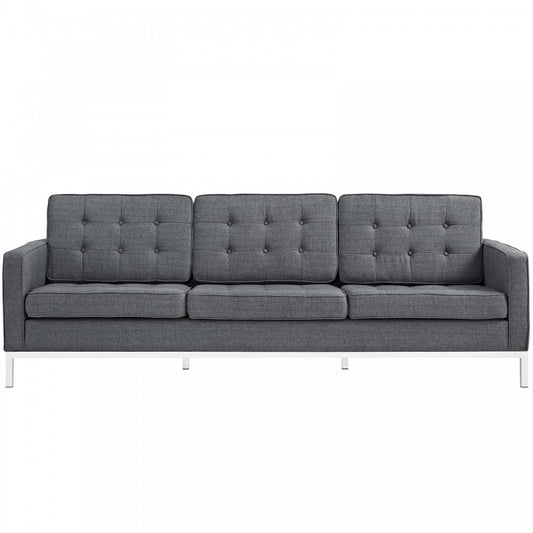 Loft Upholstered Fabric Sofa, Gray