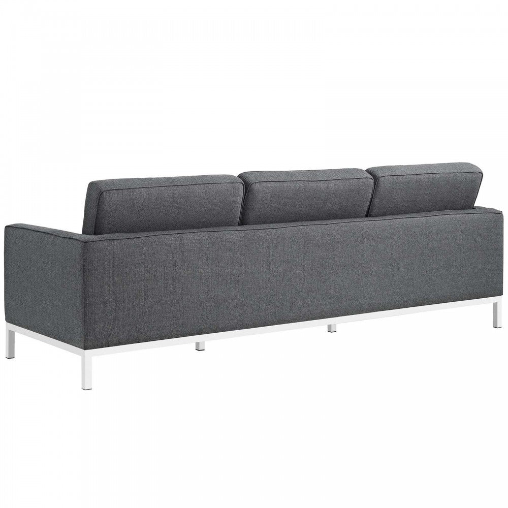 Loft Upholstered Fabric Sofa, Gray