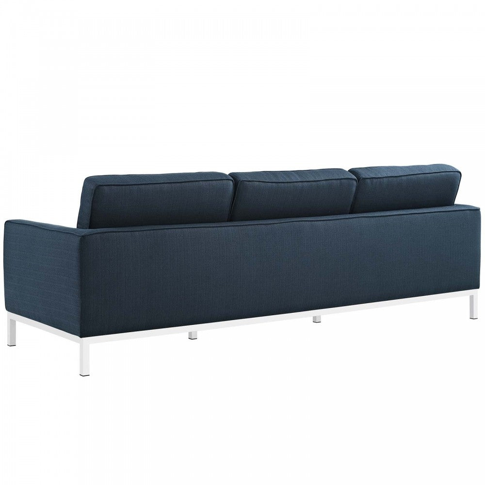 Loft Upholstered Fabric Sofa, Azure