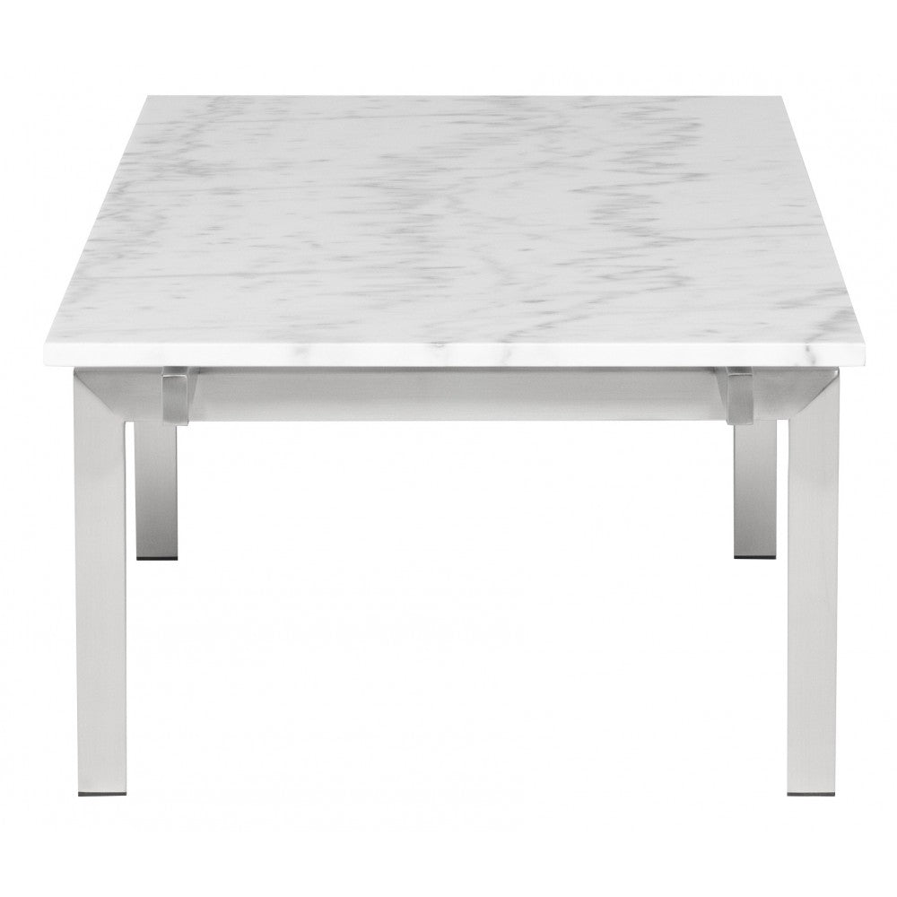 Louve White Stone Coffee Table, HGNA106