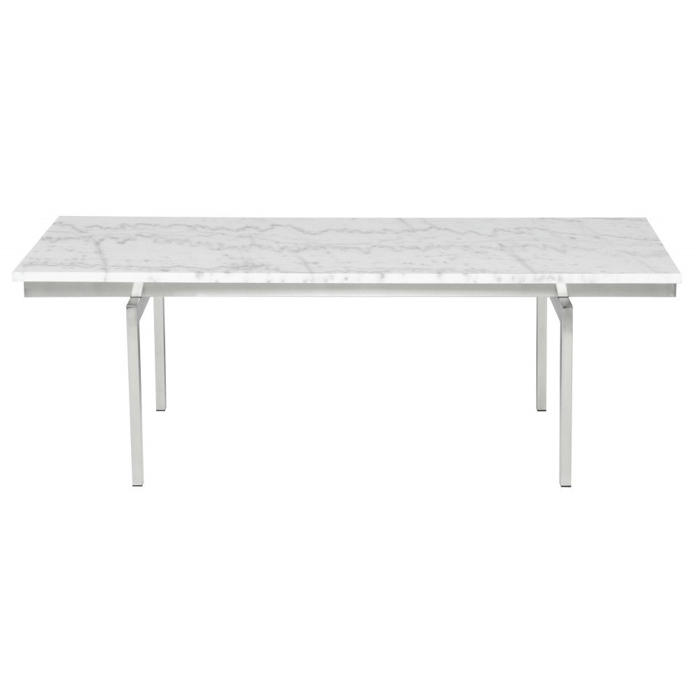 Louve White Stone Coffee Table, HGNA106