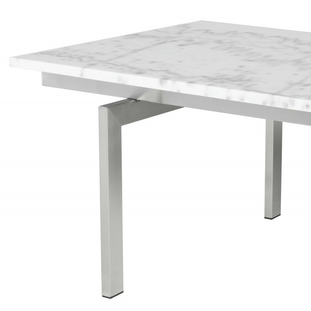 Louve White Stone Coffee Table, HGNA106