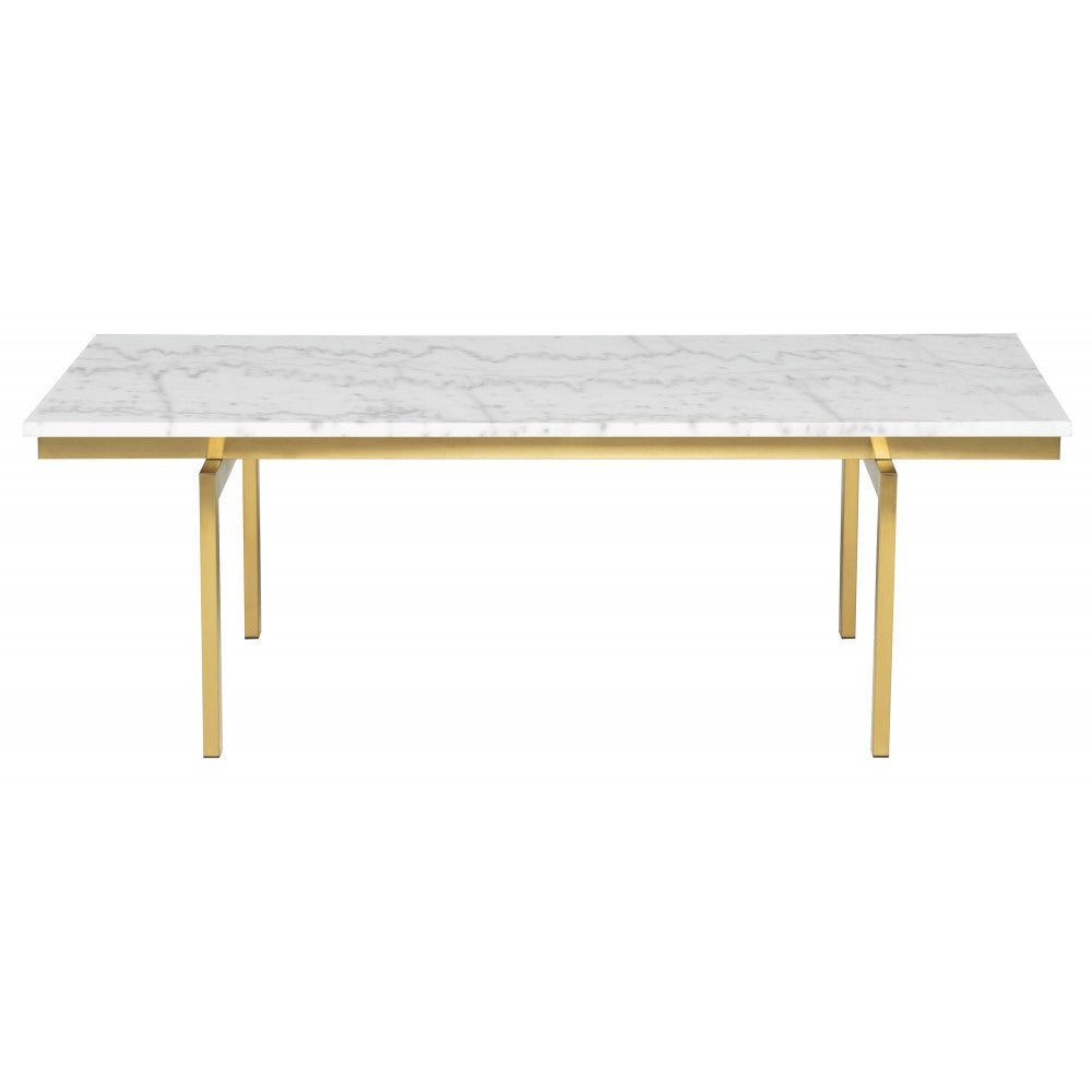 Louve White Stone Coffee Table, HGNA107