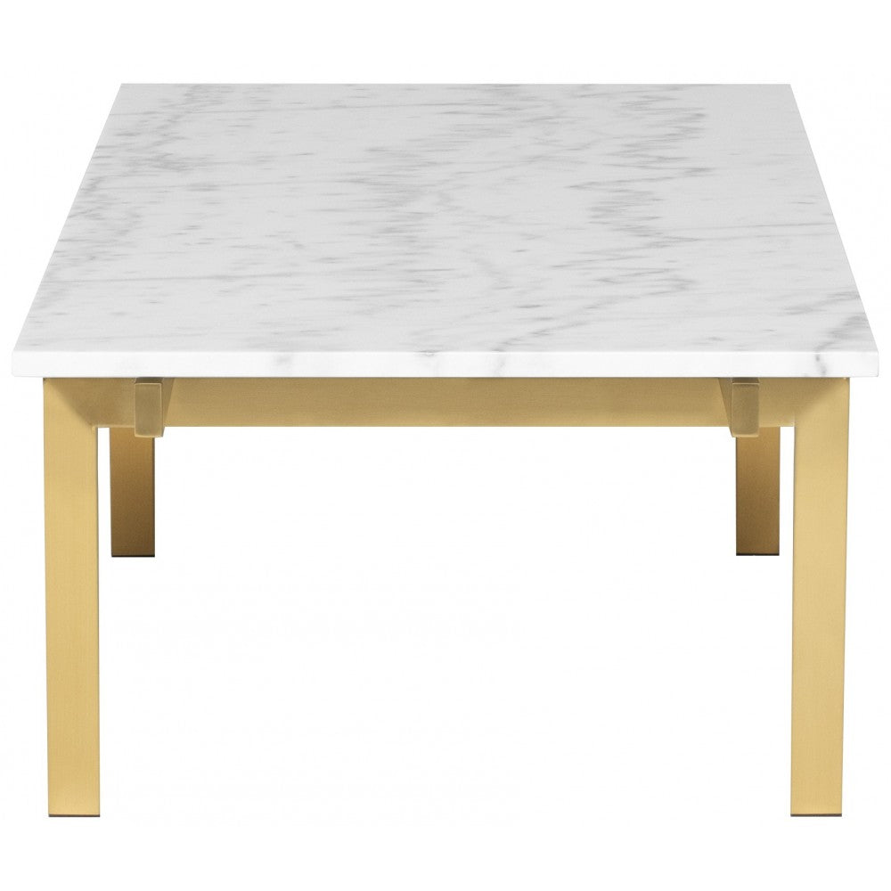 Louve White Stone Coffee Table, HGNA107