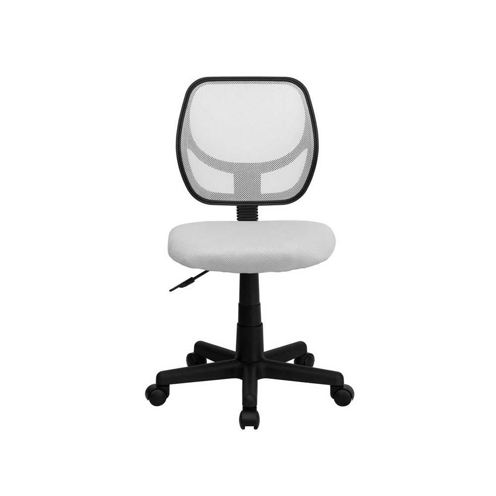 Low Back White Mesh Swivel Task Office Chair