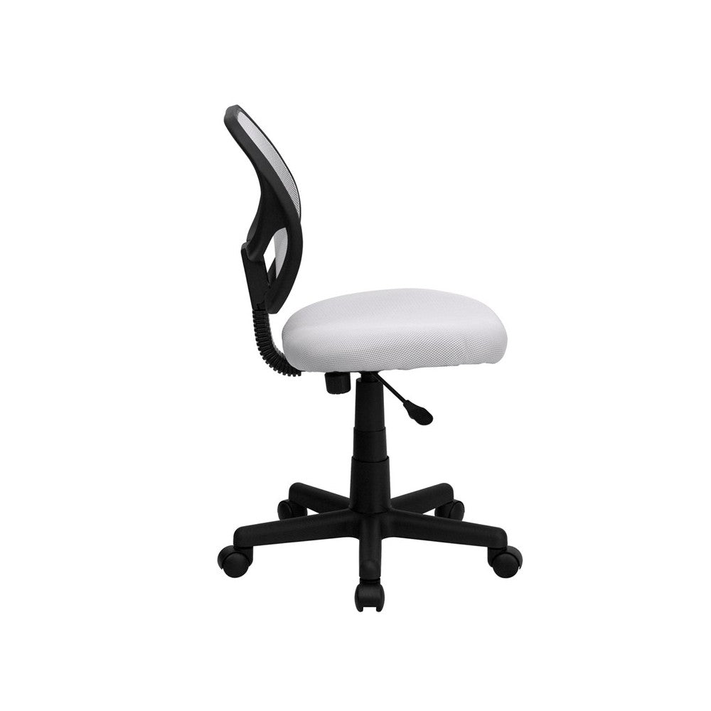 Low Back White Mesh Swivel Task Office Chair