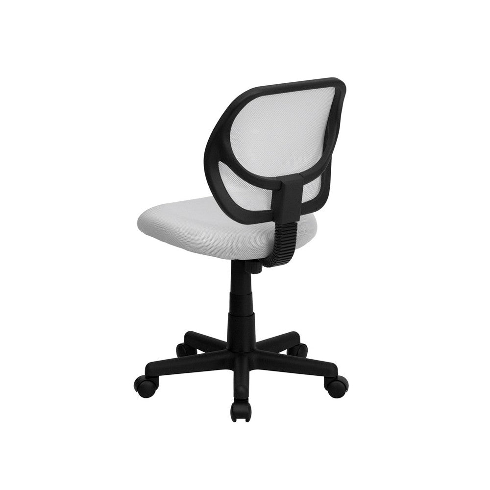 Low Back White Mesh Swivel Task Office Chair