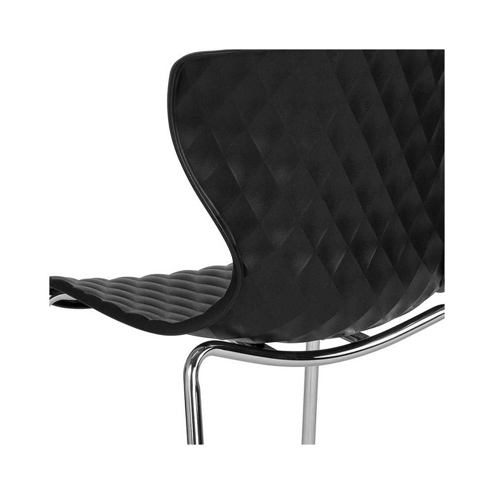 Lowell Contemporary Design Black Plastic Stack Chair