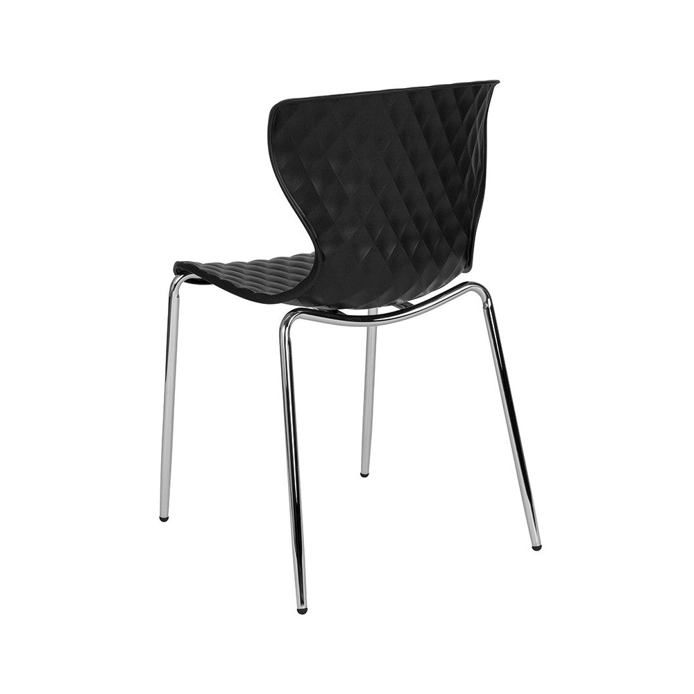 Lowell Contemporary Design Black Plastic Stack Chair