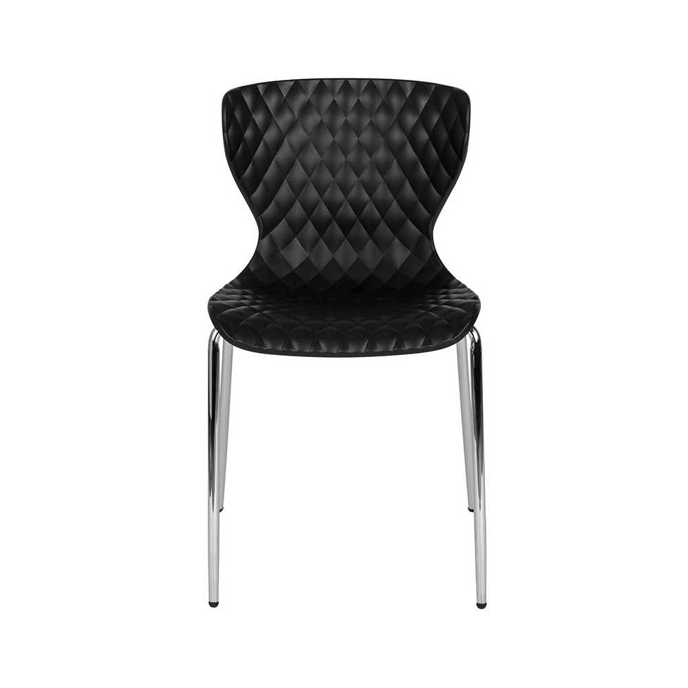 Lowell Contemporary Design Black Plastic Stack Chair