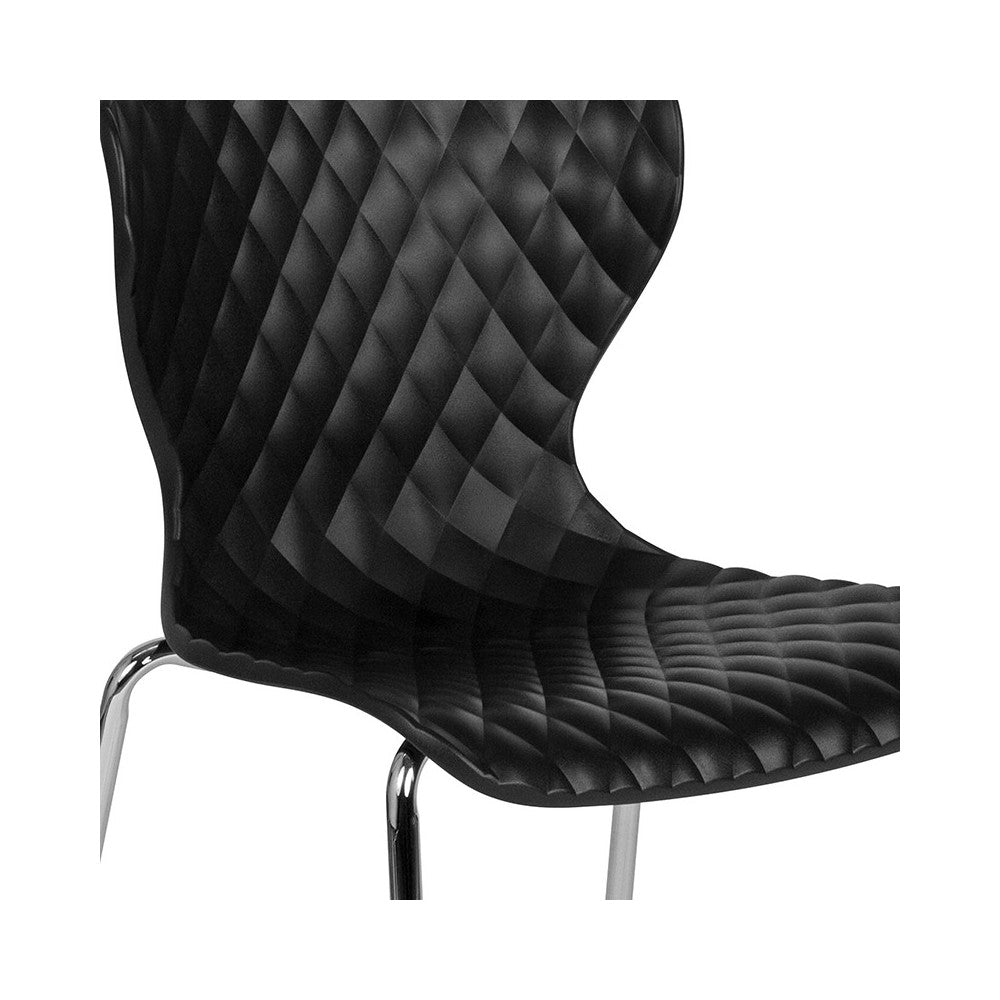 Lowell Contemporary Design Black Plastic Stack Chair