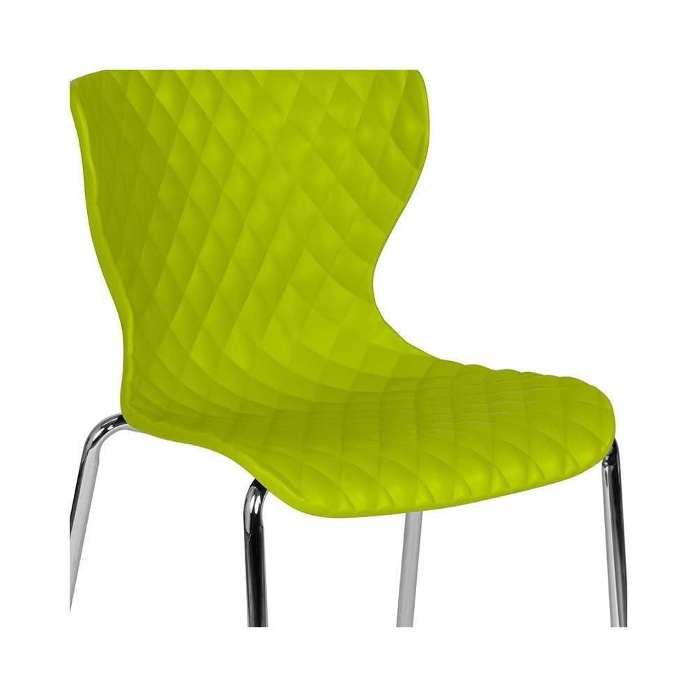 Lowell Contemporary Design Citrus Green Plastic Stack Chair