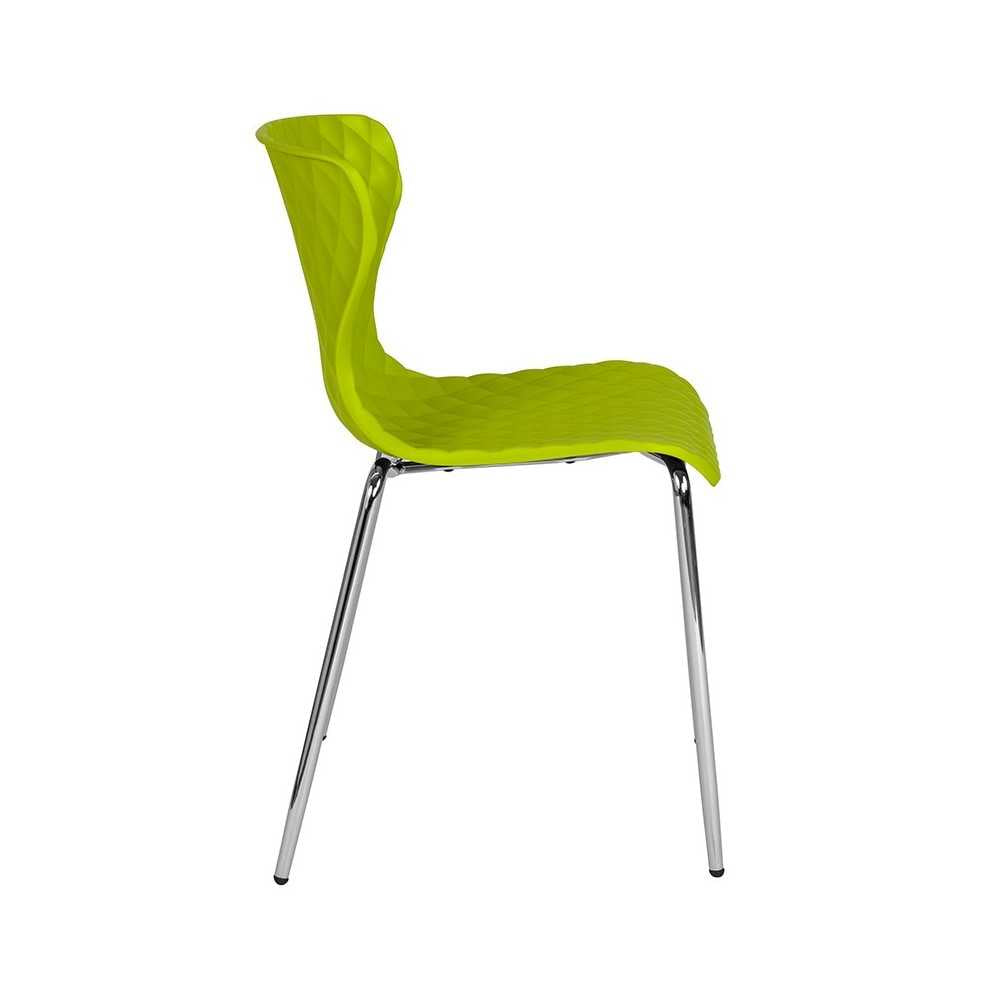 Lowell Contemporary Design Citrus Green Plastic Stack Chair