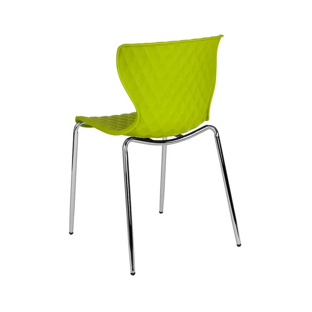 Lowell Contemporary Design Citrus Green Plastic Stack Chair