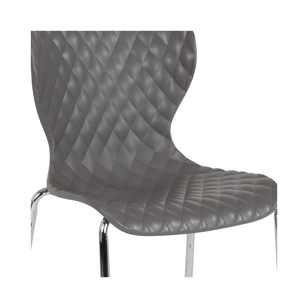 Lowell Contemporary Design Gray Plastic Stack Chair