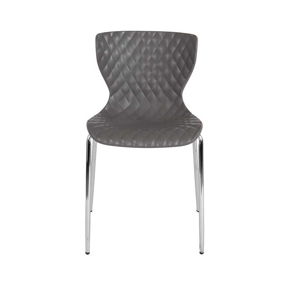 Lowell Contemporary Design Gray Plastic Stack Chair