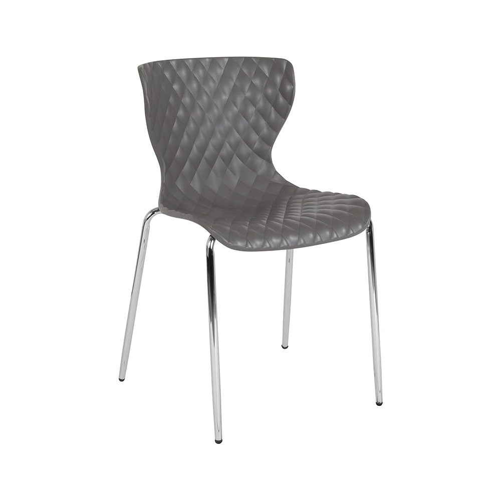 Lowell Contemporary Design Gray Plastic Stack Chair