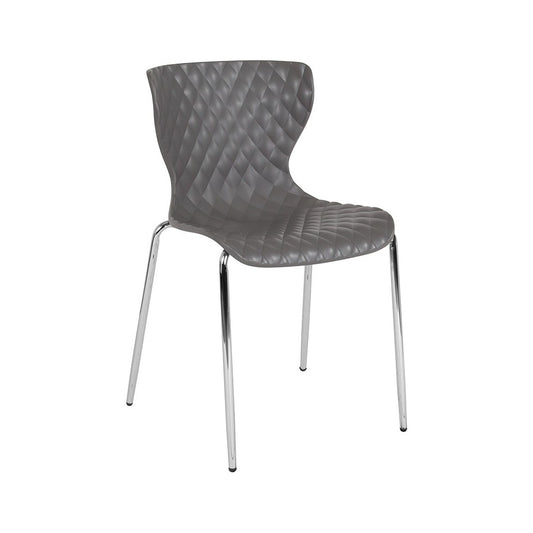Lowell Contemporary Design Gray Plastic Stack Chair