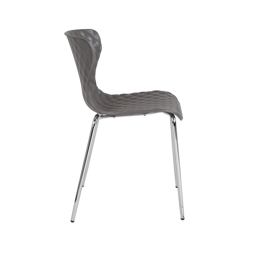 Lowell Contemporary Design Gray Plastic Stack Chair