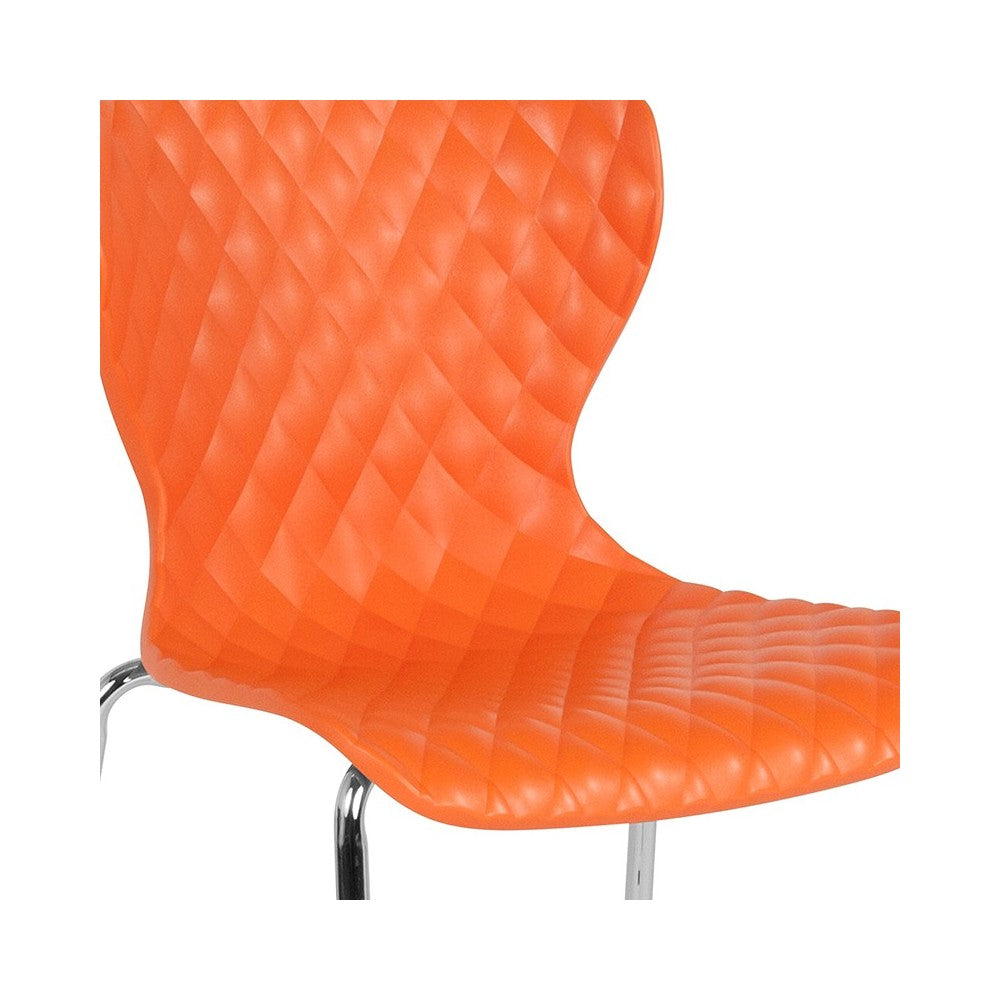 Lowell Contemporary Design Orange Plastic Stack Chair