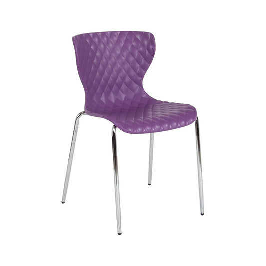 Lowell Contemporary Design Purple Plastic Stack Chair