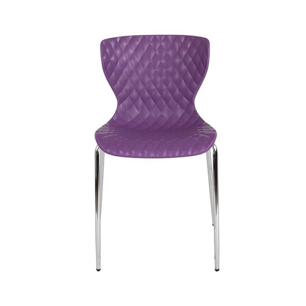 Lowell Contemporary Design Purple Plastic Stack Chair