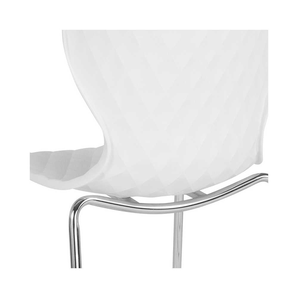 Lowell Contemporary Design White Plastic Stack Chair