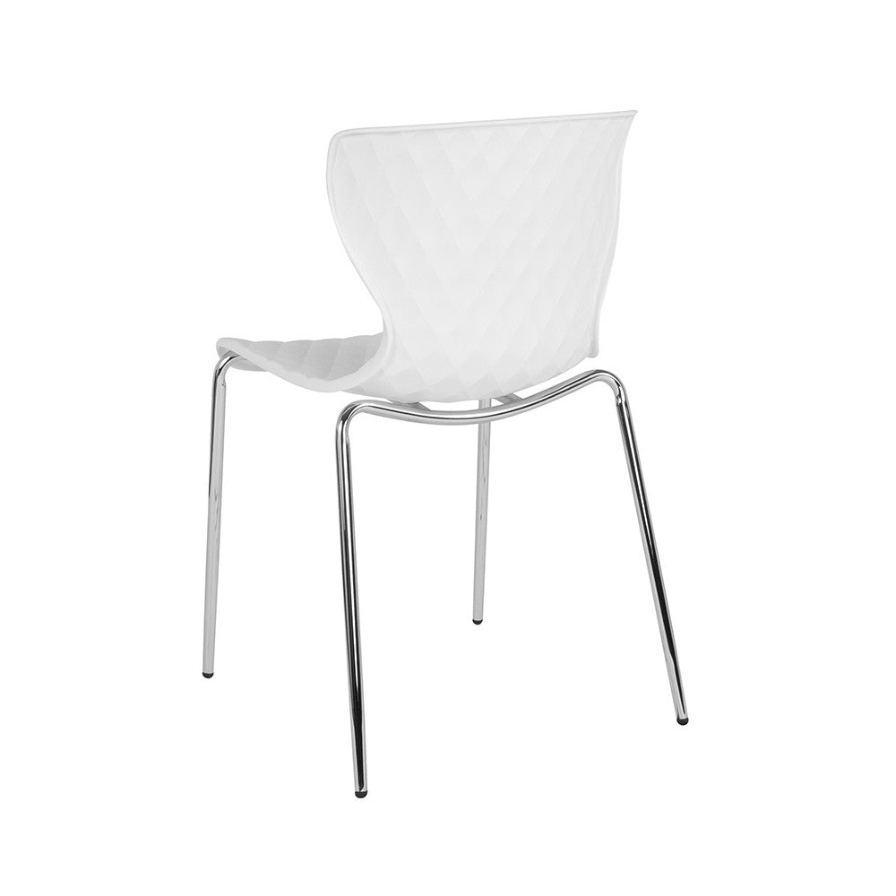 Lowell Contemporary Design White Plastic Stack Chair