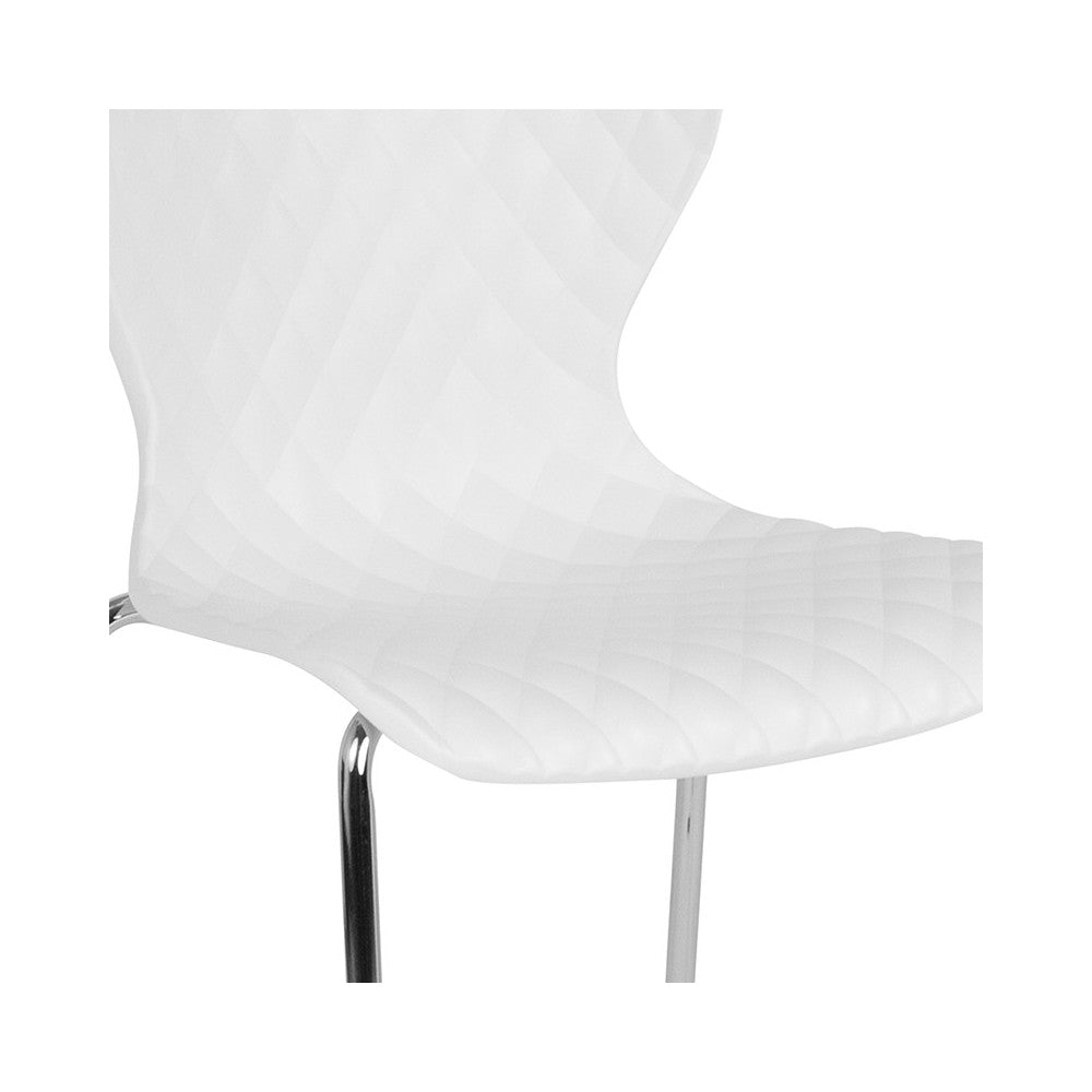 Lowell Contemporary Design White Plastic Stack Chair