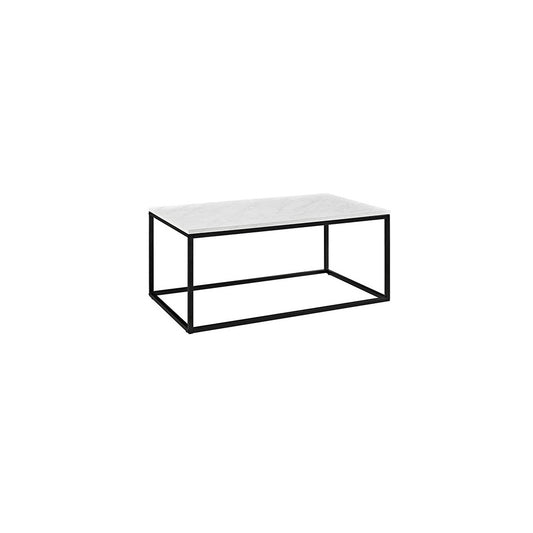 Lowell Open Box Frame Mixed Material Coffee Table - Faux White Marble