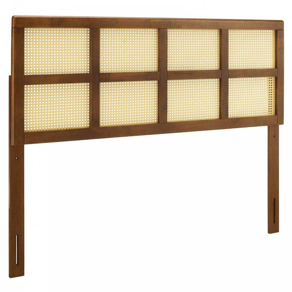 Luana Cane Full Headboard, Walnut