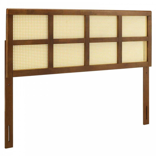 Luana Cane Full Headboard, Walnut