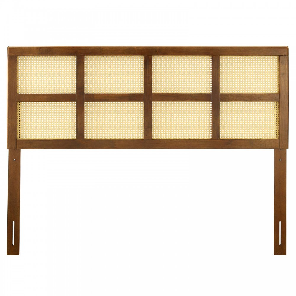 Luana Cane Full Headboard, Walnut