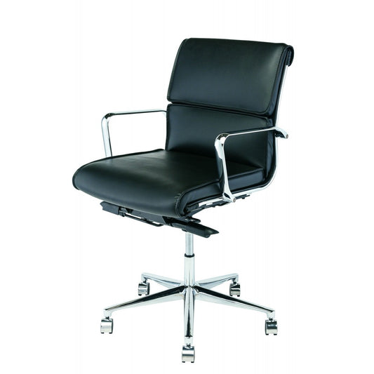 Lucia Black Naugahyde Office Chair, HGJL286